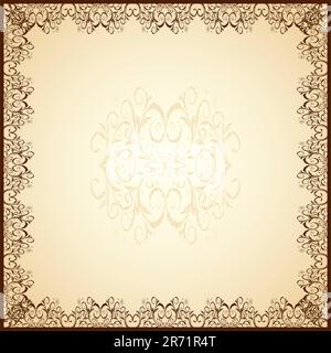 Illustration of cute guipure frame. Vector Stock Vector