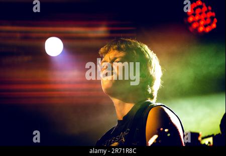 Malmoe, Sweden. 07th, June 2023. The Australian punk rock band The Chats performs a live concert at Plan B in Malmoe. Here vocalist and bass player Eamon Sandwith is seen live on stage. (Photo credit: Gonzales Photo - Joe Miller). Stock Photo