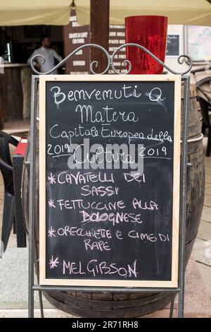 Italy. Matera. local restaurant Stock Photo