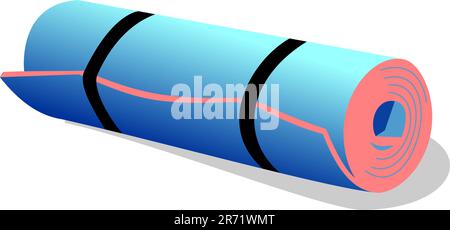 Realistic illustration of  spandex mat isolated on white background  - vector Stock Vector