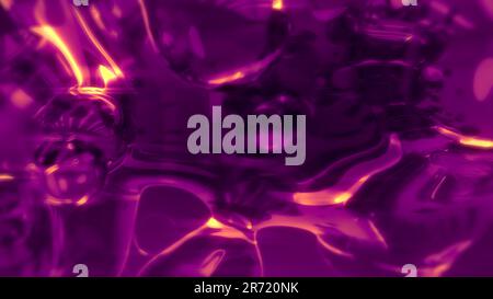 pink and orange glowing disco dance slime benign liquid - abstract 3D illustration Stock Photo