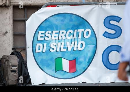 Rome, Italy. 12th June, 2023. Detail of a demonstration in defense of Silvio Berlusconi in Rome, 1 August 2013 (Photo by Matteo Nardone/Pacific Press) Credit: Pacific Press Media Production Corp./Alamy Live News Stock Photo