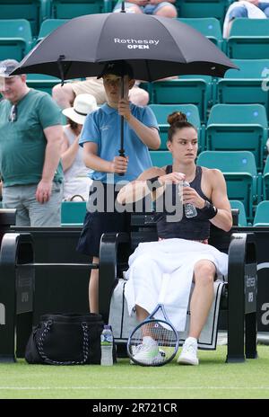 Maria Sakkari (GRE) in action at the 2024 Dubai Duty Free Tennis ...