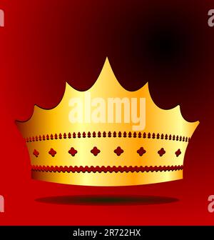 Illustration the gold royal crown for jewel design - vector Stock Vector