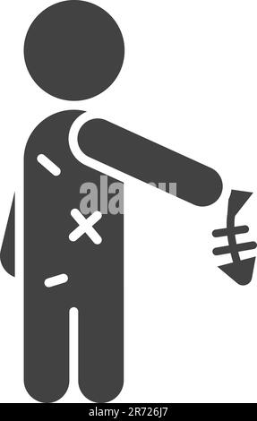 Starvation icon vector image. Suitable for mobile application web application and print media. Stock Vector