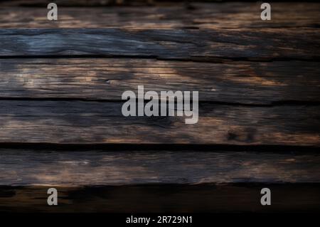 Old wood floors with traces of burnt black on abstract backgrounds and textures. Stock Photo