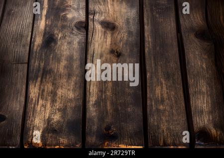 Old wood floors with traces of burnt black on abstract backgrounds and textures. Stock Photo