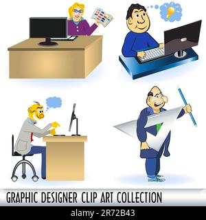 Graphic designers, vector illustration Stock Vector