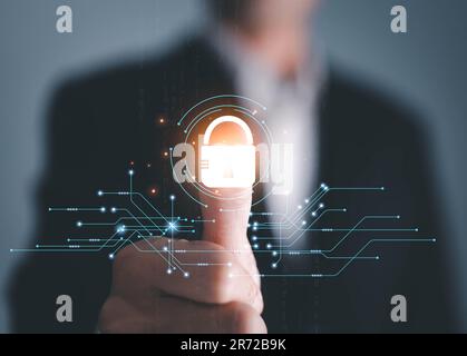 cybersecurity concept identity theft, Database hacks, internet cyber crime. hacker attack, Hacking and stealing data. damage the system and hack the d Stock Photo