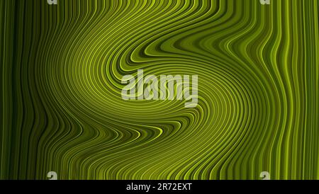 Abstract, linear, curved green background Stock Photo
