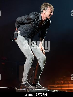 Oxford, UK. 11th June, 2023. Suede - Brett Anderson - Kite Festival Oxfordshire - 11 June 2023 Credit: Graham Tarrant/Alamy Live News Stock Photo