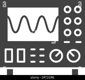 Oscilloscope icon vector image. Suitable for mobile application web application and print media. Stock Vector