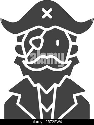 Pirate icon vector image. Suitable for mobile application web application and print media. Stock Vector