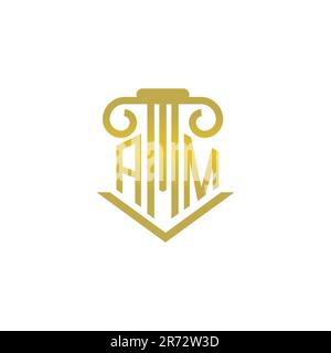 AM Abstract Letters Logo Monogram,Vector Business, lawyer logo element.EPS 10 Stock Vector