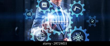 Transformation Business. Future and Innovation concept. Abstract business background Stock Photo