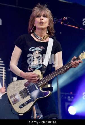 Oxford, UK. 11th June, 2023. The Pretenders - Chrissie Hynde - Kite Festival - 11 June 2023 Credit: Graham Tarrant/Alamy Live News Stock Photo