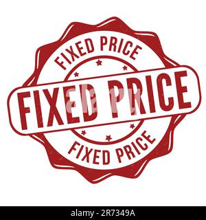 Fixed price grunge rubber stamp on white background, vector illustration Stock Vector