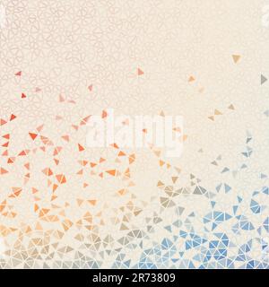 Abstract geometric background. Amazing scattered low poly triangles with colored gradient. Stylish vector illustration. Stock Vector
