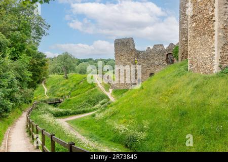 Framlington Framlington Castle. Suffolk, England. UK Stock Photo - Alamy