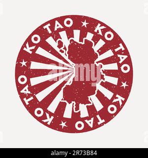 Ko Tao logo. Badge of the island. Layered circular sign around Ko Tao ...