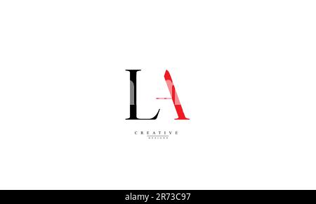 Alphabet letters Initials Monogram logo LA AL L A Stock Vector