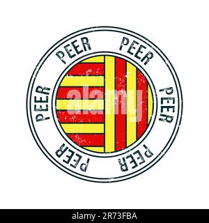 Peer, Belgium city vector grunge rubber stamp over white background Stock Vector