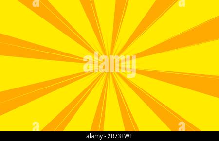 Retro abstract on orange and yellow colors background for wallpaper. ray sunburst stripes texture design template. elegant swirl radial pattern style. Stock Vector