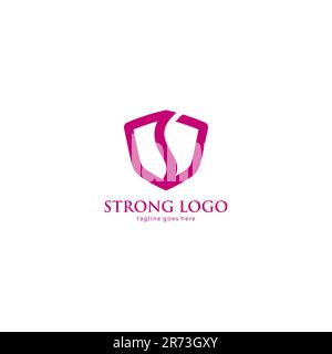 S Shield Logo Strong. Letter S Initial Design Stock Vector