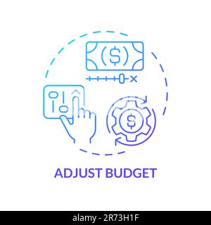 Adjust budget blue gradient concept icon Stock Vector