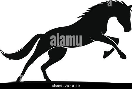 Running horse silhouette design Stock Vector