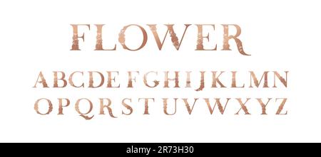 Collection of botanical, initial, letter female logos with rose organic plant elements. Delicate monograms for wedding, boutique Stock Vector