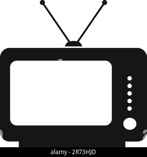 Vintage TV icon vector Stock Vector
