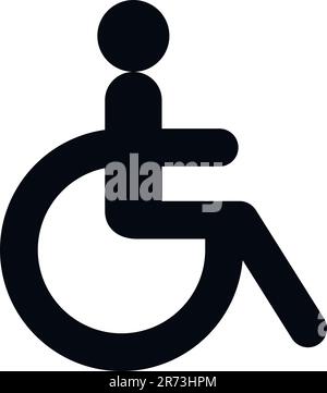 Disabled person sign vector design Stock Vector