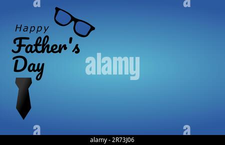 Happy father's day vector illustration blue background. Fathers day ...