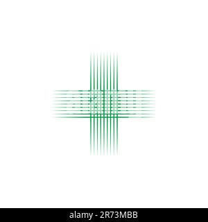 stripes thin lines plus medical symbol icon vector Stock Vector