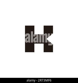 letter hk simple geometric strong logo vector Stock Vector