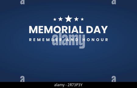 Happy Memorial Day Background Design. Honoring All Who Served. Vector Illustration. National american holiday Stock Vector