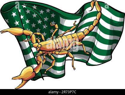 draw colored animal scorpion vector illustration design Stock Vector