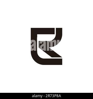 letter cr simple monogram logo vector Stock Vector