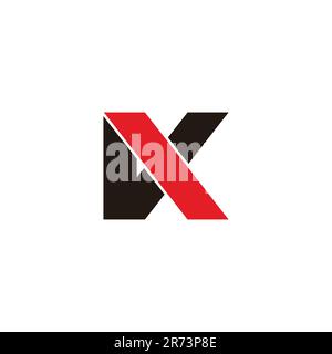 letter vk simple geometric colors logo vector Stock Vector