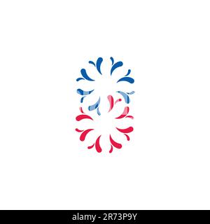 abstract letter s swirl water colors splash logo vector Stock Vector