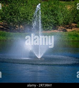 fountain,  university district Calgary Alberta Stock Photo