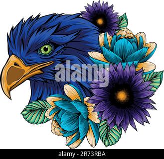Mascot Head of an Eagle vector illustration design Stock Vector