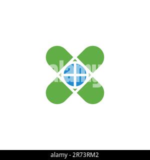 home window pills medicinepharmacy symbol logo vector Stock Vector