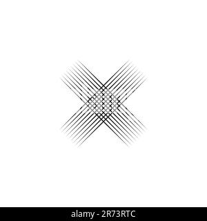 letter x stripes motion symbol decoration vector Stock Vector