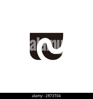 letter r curves motion simple logo vector Stock Vector