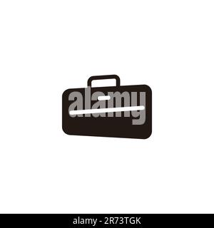 trunk footlocker suitcase simple symbol icon vector Stock Vector