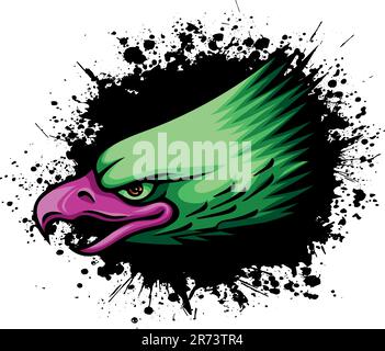 Mascot Head of an Eagle vector illustration design Stock Vector
