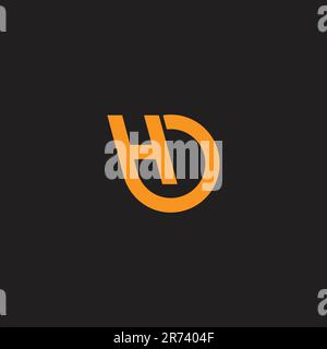 letter h hour clock loop circle logo vector Stock Vector