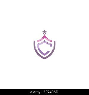 CV Logo. Letter C and V Combination. CV Shield Logo Stock Vector